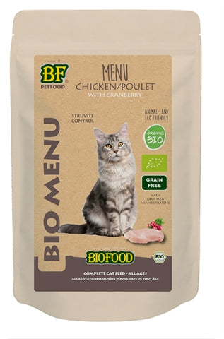 Biofood Organic Cat Chicken Menu Pouch 20X100 GR (20 pieces)