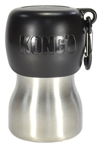Kong H2O Drinking Bottle Stainless Steel Black