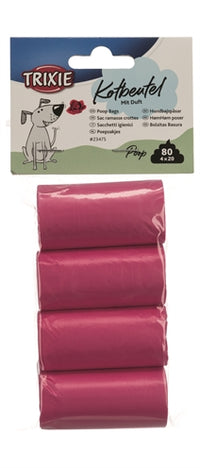 Trixie Sacs à crottes pour chien Parfum Rose Rose 4X20 PCS