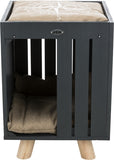 Trixie Be Nordic Niche pour chat Alva Anthracite/Sable 36 x 36 x 51 cm