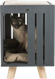 Trixie Be Nordic Niche pour chat Alva Anthracite/Sable 36 x 36 x 51 cm