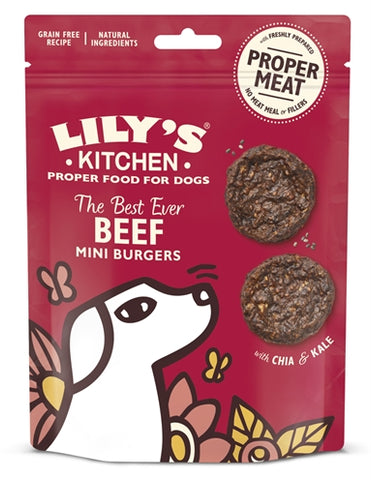 Lily's Kitchen Dog Les meilleurs mini-burgers de bœuf de tous les temps 70 GR