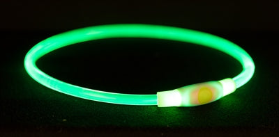 Trixie Halsband Usb Flash Light Lichtgevend Oplaadbaar Groen