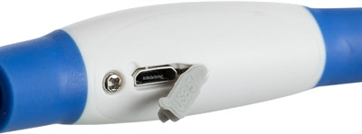 Trixie Halsband Usb Flash Light Lichtgevend Oplaadbaar Blauw