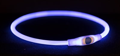 Trixie Halsband Usb Flash Light Lichtgevend Oplaadbaar Blauw