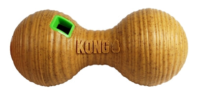Kong Bamboo Feeder Haltère Boule d'alimentation 20,5 x 8,5 x 8,5 cm