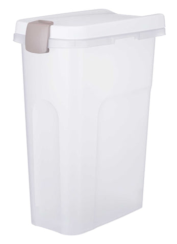 Trixie Food Barrel Airtight Lockable Plastic Transparent White / White