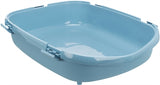 Trixie Primo Bac à litière avec bord bleu/blanc XXL 71 x 56 x 25 cm