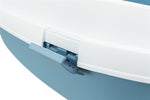 Trixie Primo Bac à litière avec bord bleu/blanc XXL 71 x 56 x 25 cm