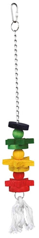 Trixie Bird Toys On Chain With Rope / Wood Multicolour 30 CM