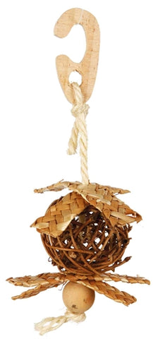 Trixie Willow Ball On Cord With Nesting Material 5.5X5.5X5.5 CM
