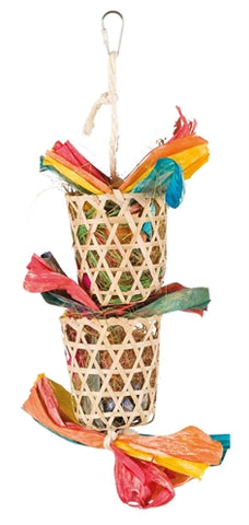 Trixie Bird Natural Toys On Sisal Cord Palm Leaf / Corn Leaves 35 CM