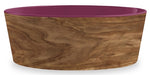 Tarhong Voerbak Hond Olive Melamine Houtprint / Magenta 15,5X15,5X5,5 CM 700 ML