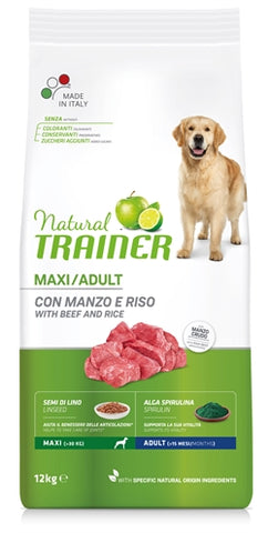 Natural Trainer Dog Adulte Maxi Boeuf/Riz 12 KG