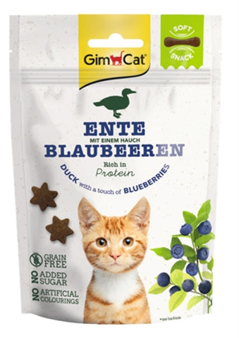 Gimcat Soft Snack Duck With Blueberries 53 GR