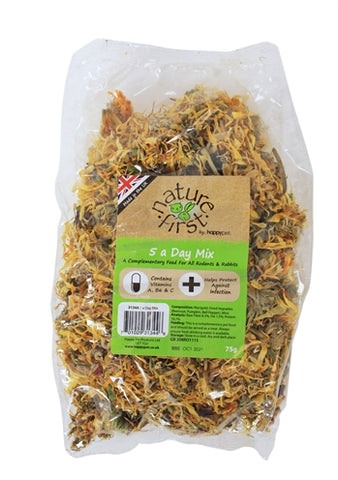 Happy Pet Nature First Leaf Mix 5 A Day 75 GR