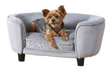 Enchanted Pet Enchanted Lit/canapé pour chien Coco gris clair 67,5 x 40,5 x 30,5 cm