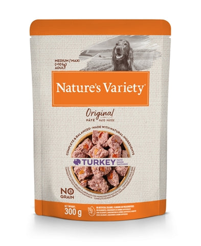 Natures Variety Original Adulte Moyen / Maxi Pochette Dinde Sans Grains 300 GR