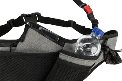 Trixie Jogging Belt With Leash Gray / Black 115-150X2 CM / 70-130X23 CM