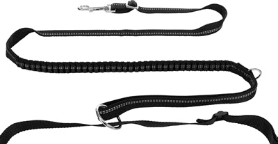 Trixie Jogging Belt With Leash Gray / Black 115-150X2 CM / 70-130X23 CM