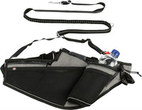 Trixie Jogging Belt With Leash Gray / Black 115-150X2 CM / 70-130X23 CM