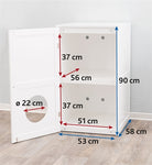 Trixie Kattenmand Huis Xl Wit 58X53X90 CM