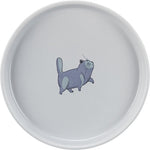 Trixie Food Bowl / Water Bowl Flat And Wide Cat Print Gray 23 CM 600 ML
