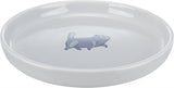 Trixie Food Bowl / Water Bowl Flat And Wide Cat Print Gray 23 CM 600 ML