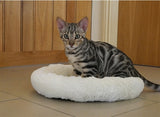 Rosewood Cat Bed Kitten Sleeper Cream 36 CM