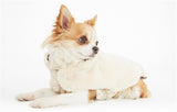 Croci Dog Coat Reversible Dallas White / Tweed Brown