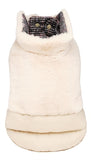Croci Dog Coat Reversible Dallas White / Tweed Brown