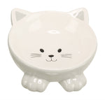 Trixie Food Bowl / Drinking Bowl Cat Head Raised Ceramic Assorted 14 CM 150 ML