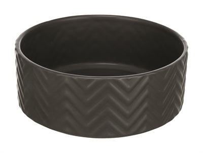Trixie Feeding Bowl / Drinking Bowl Wave Ceramic Grey