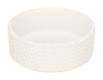 Trixie Feeder / Drinker Wave Ceramic White