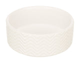 Trixie Feeder / Drinker Wave Ceramic White