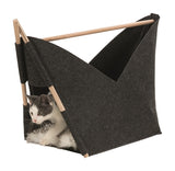 Trixie Cat Bed Tent Elise With Cushion Felt Anthracite 63X30X44 CM