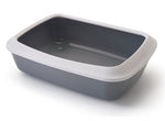 Savic Litter Box Iriz With Rim Cold Gray / White