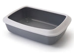 Savic Litter Box Iriz With Rim Cold Gray / White