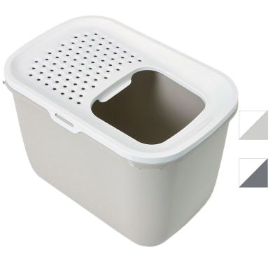 Savic Litter Box Hop In Anthracite / White 58.5X39X39.5 CM