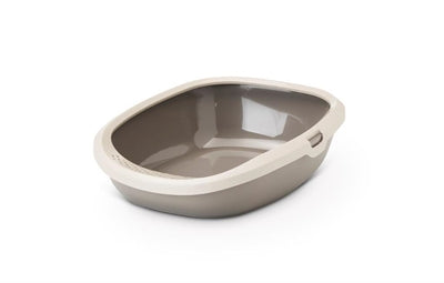 Savic Litter Box Happy Planet Gizmo With Rim Mocca / Warm Gray 44X35.5X12.5 CM