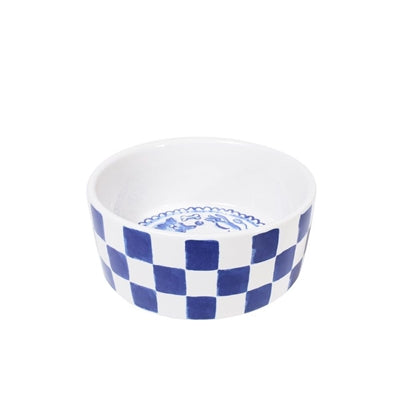 Blond Amsterdam Bowl Dog Delft Blond Checkered 15.5 CM