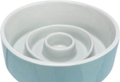 Trixie Bol en Céramique à Alimentation Lente Gris / Bleu