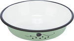 Trixie Bol à Nourriture/Eau Plat Émail/Inox Vert 12X12 CM 200 ML