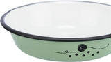 Trixie Bol à Nourriture/Eau Plat Émail/Inox Vert 12X12 CM 200 ML