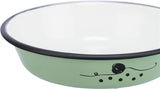 Trixie Food/Water Bowl Flat Enamel / Stainless Steel Green 12X12 CM 200 ML