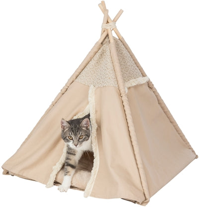 Trixie Lit pour Chat Tipi Boho Beige 55X55X65 CM