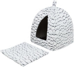 Trixie Lit pour Chat Iglo Mila Peluche Blanc / Gris 32X32X42 CM