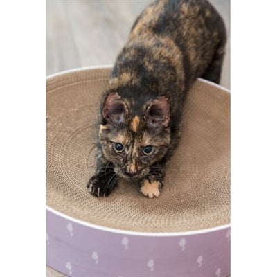 Trixie Scratching Basket Lilly Cardboard Catnip Lilac 45X45X10 CM