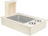 Trixie Feeding Station With Feeder / Water Bowl / Hay Rack Wood Natural 70X47X41 CM