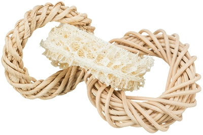 Trixie Luffaring With Rattan And Corn Leaf Ring Natural 13X13 CM